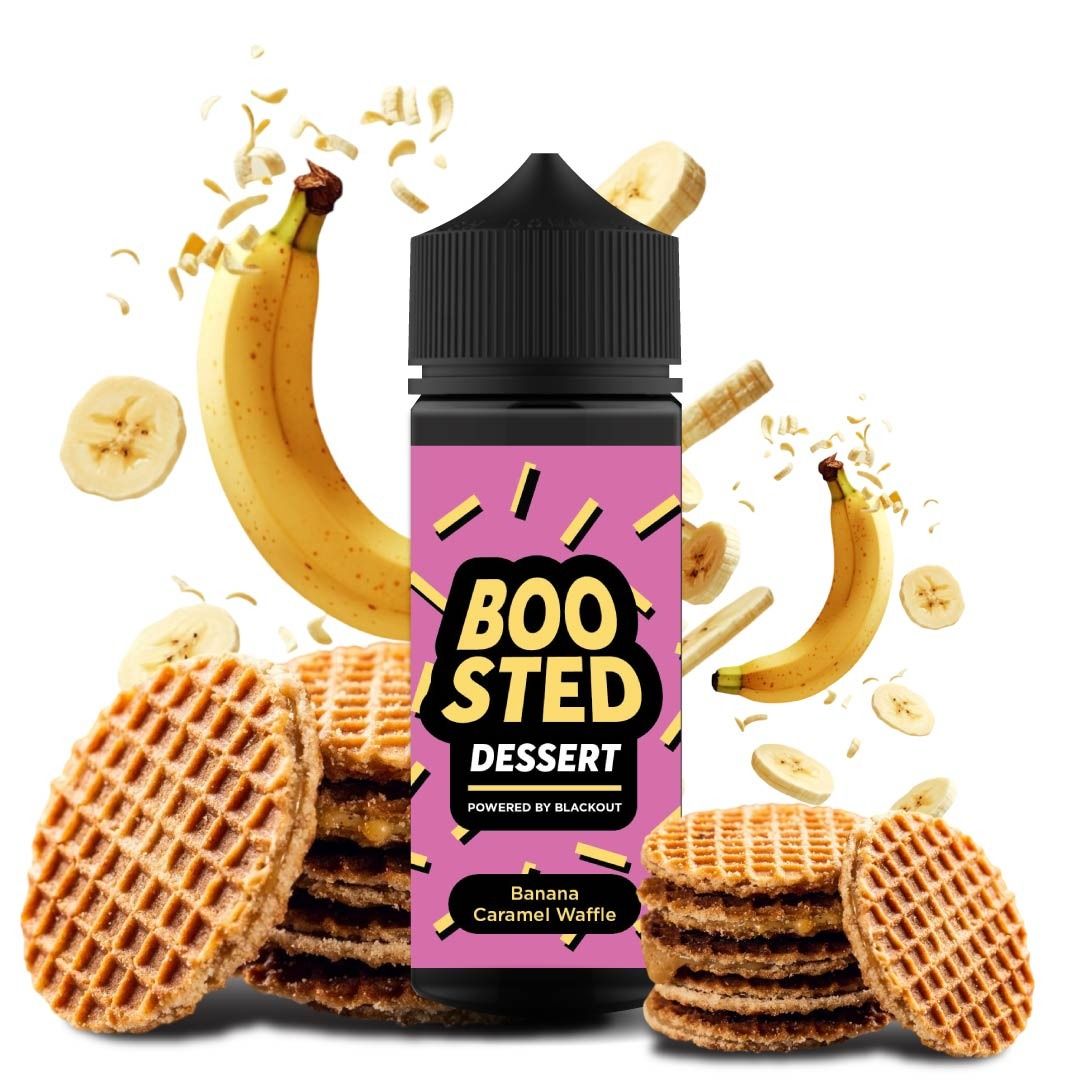 Boosted Dessert – Banana Caramel Waffle